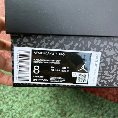 Air Jordan 3 "Black Cement - flashshop